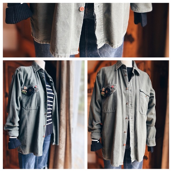 Button down ARMY Green - Picture 9 of 9